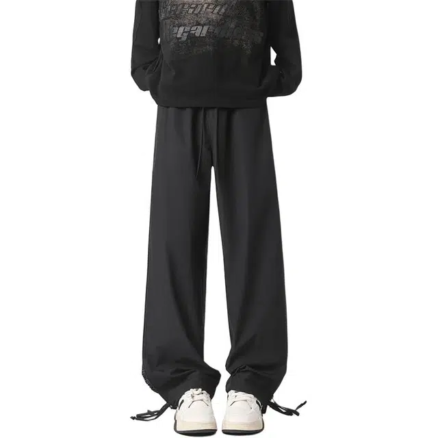 隐狼世家 时尚舒适宽松直筒休闲裤 男款