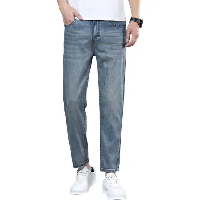 宝米卡 直筒舒适透气牛仔裤 男款