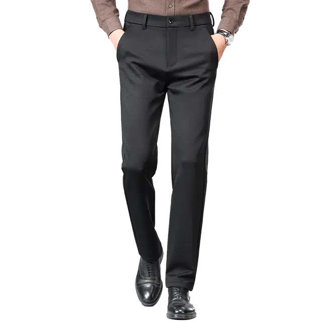 红豆 含绵羊毛磨毛加厚商务职业正装休闲百搭直筒西装裤 男款