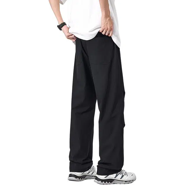 隐狼世家 薄款宽松运动垂感直筒休闲裤 男款