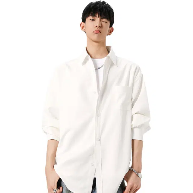 佐菲利 美式防晒潮牌工装高街休闲舒适百搭长袖衬衫 男女同款