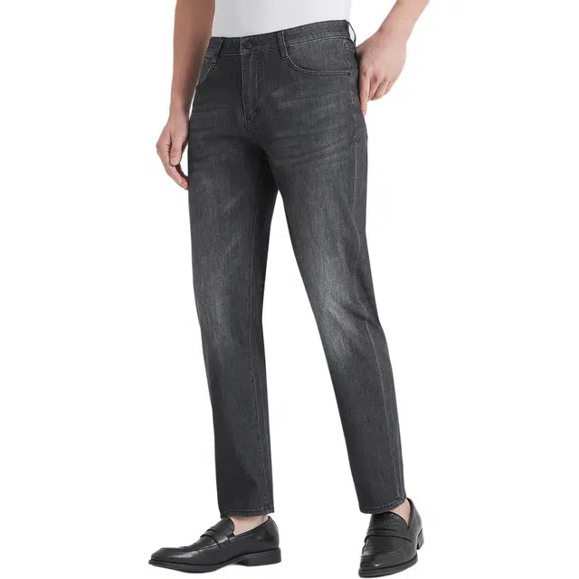 利郎 四面弹力棉款中腰修身小脚牛仔裤 男款