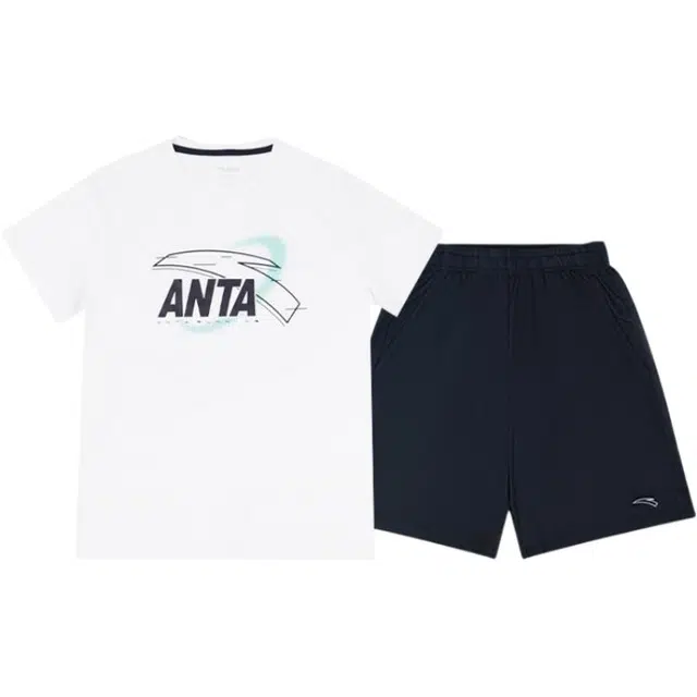 安踏儿童休闲运动套装 综训系列 针织舒适百搭时尚 青少年