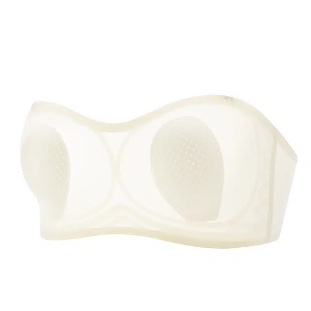 草本初色 超薄透气无肩带果冻无痕凉感防滑抹胸大胸显小薄款隐形裹胸兔耳朵美背侧收文胸 女款