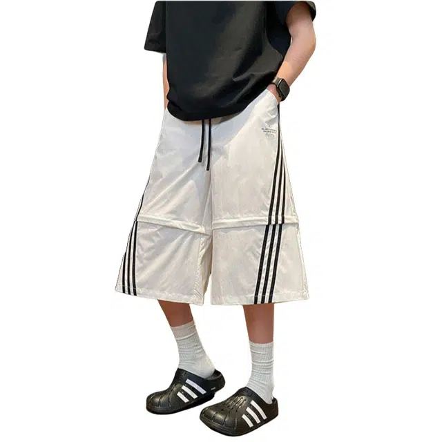 加荣 夏季速干一裤两穿设计宽松七分工装短裤 男女同款