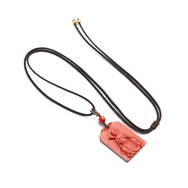 仙源 李诚大将军国风高级感 再造辰砂朱砂 玉石项链 男女同款情侣款