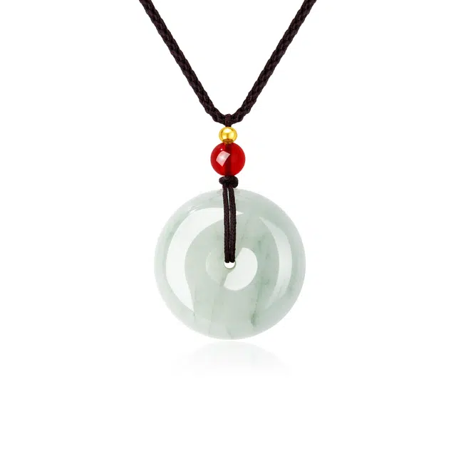 老凤祥 新中式森系小清新 轻奢小众设计简约百搭 天山翠 项链 男女同款情侣款