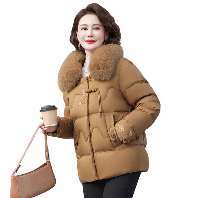 鸭鸭 纯色时尚百搭休闲通勤舒适长袖羽绒服 女款