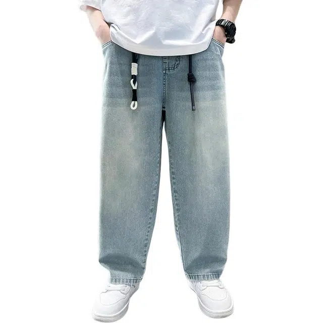 泰迪珍藏长裤 时尚洋气舒适百搭 蓝色 中小童