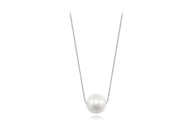 牧言 冷淡风气质法式复古简约小众设计高级感 光面立体圆形日常百搭锁骨链 合金 几何圆珠项链 女款