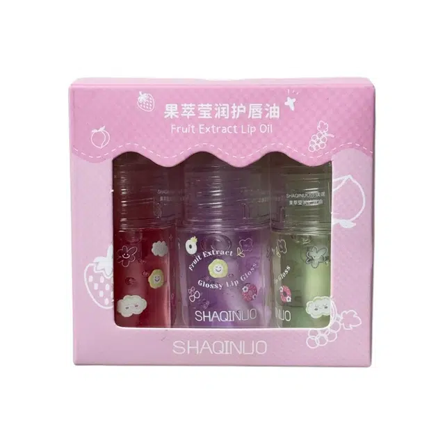 莎琪诺 果萃莹润护唇油透明果冻水光唇蜜 润泽 玻璃唇