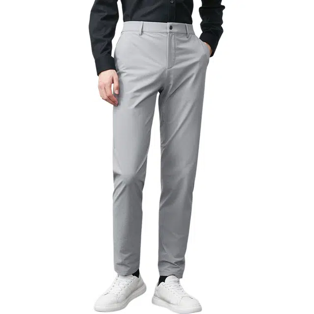 利郎 轻薄防水商务纯色弹力休闲裤 男款 中灰