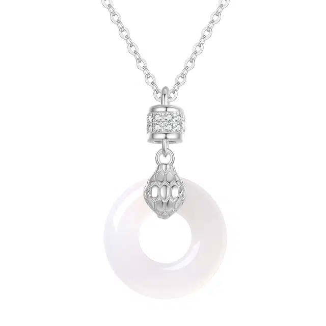 帝苏行 灵韵 新中式国潮 吉祥如意平安顺遂 好运 简约小众设计 玉髓 玉石项链 女款