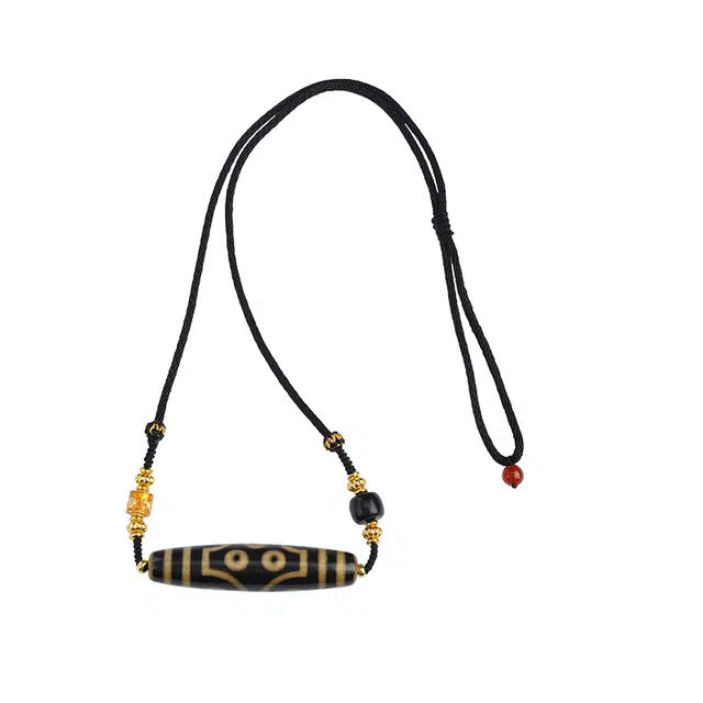 布达拉宫 七眼天珠黑檀 藏式 复古高级感原创设计 玛瑙 项链 男女同款情侣款