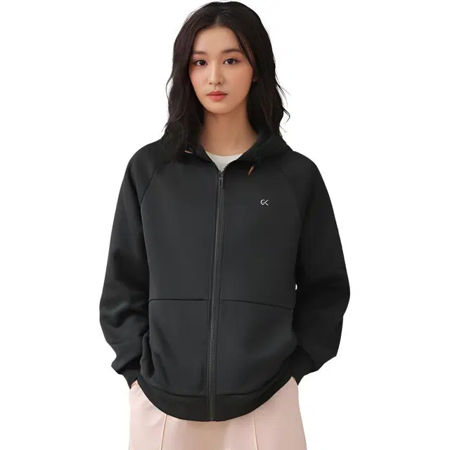 鸿星尔克 女子运动系列 休闲简约连帽纯色舒适百搭卫衣 女款