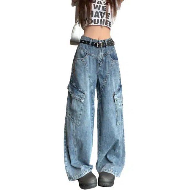 北极绒 百搭时尚简约潮流牛仔裤 女款