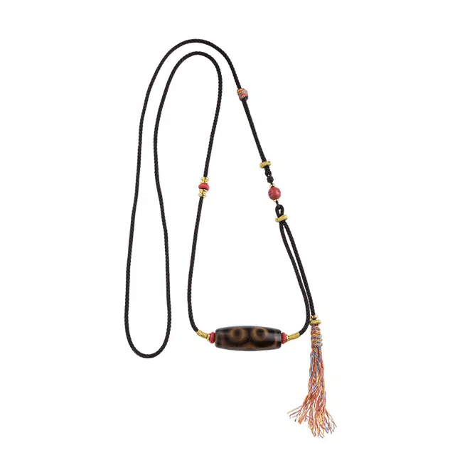 布达拉宫 慧心两眼天珠 民族风藏式#好运 玛瑙 项链 男女同款情侣款