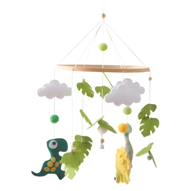 图米鱼 安抚森林恐龙床铃床挂摇铃床铃 早教益智玩具