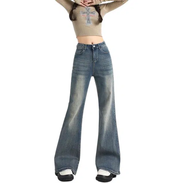 怪力萝莉 百搭时尚舒适牛仔裤 女款