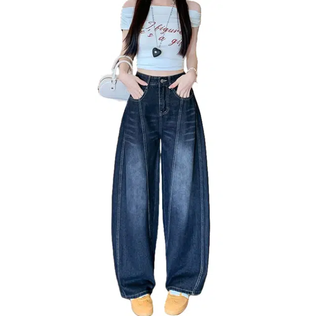 柏黛妃 通勤时尚舒适休闲牛仔裤 女款