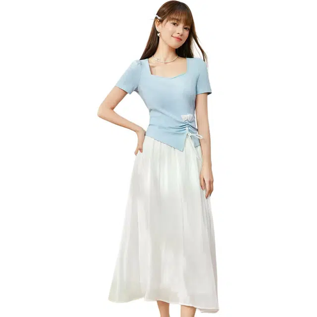 爱依服 上下套裙优雅简约时尚裙装套装 女款