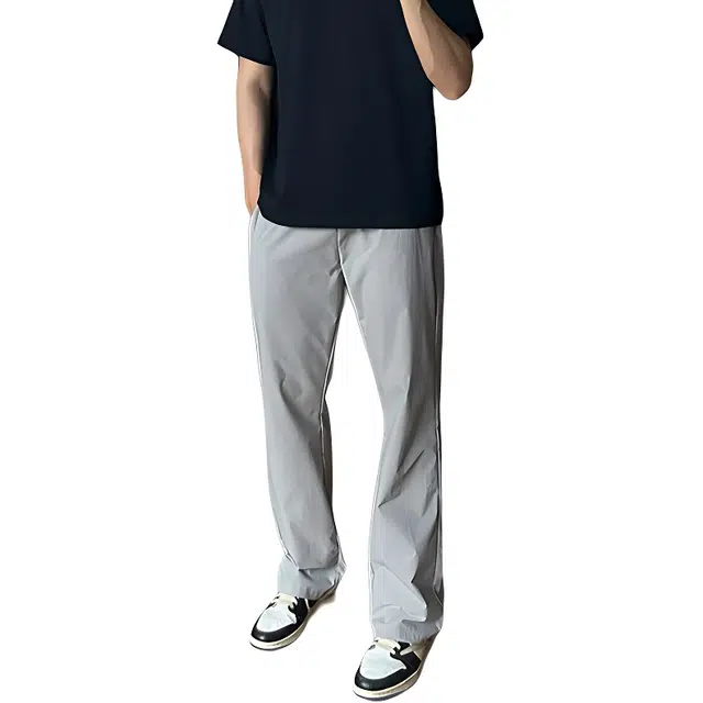 单爵 速干基础款薄款垂坠感直筒宽松裤休闲裤 男女同款