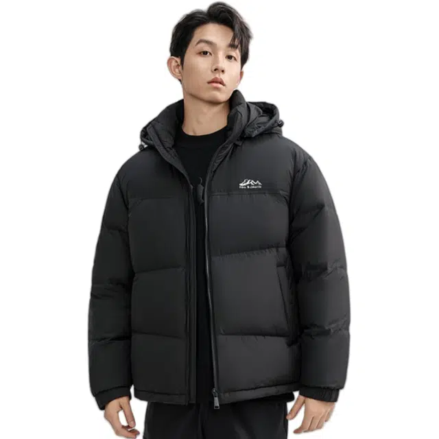 鸭鸭 户外极寒尚韩版休闲百搭拼色短款外套运动保暖可拆卸面包羽绒服 男女同款