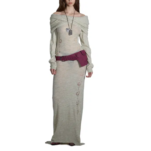 SCULPTOR 2way Shawl Maxi Dress Pale Green