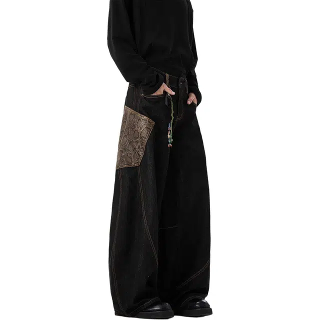 Pirkadat Wide Leg Jeans Black