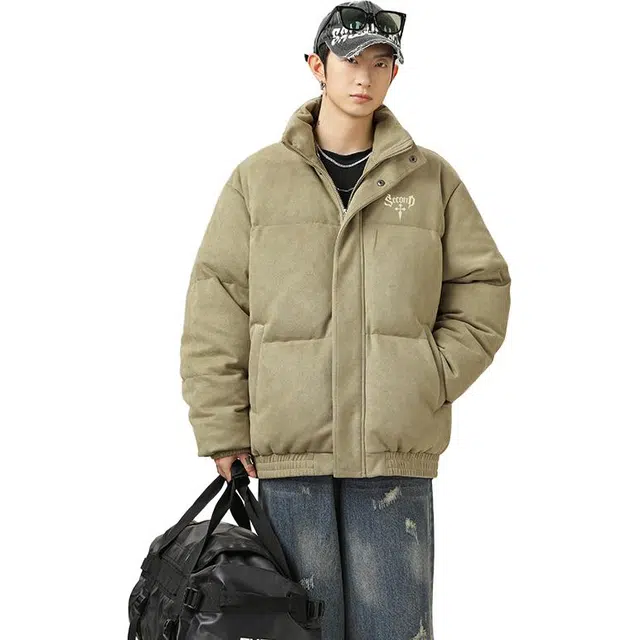 极限涡轮 美式复古个性哥特字母印花加厚保暖时尚休闲棉服 男女同款