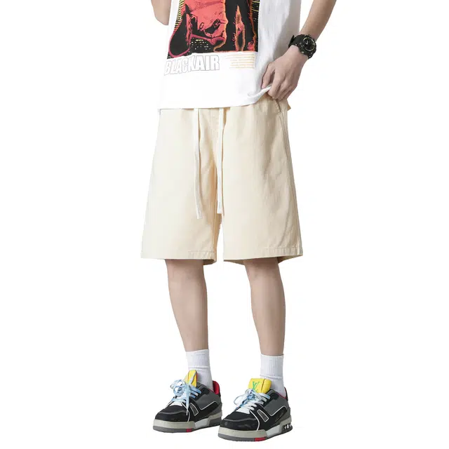 帝狼牛 简约基础款极简百搭舒适时尚高街休闲短裤 男女同款