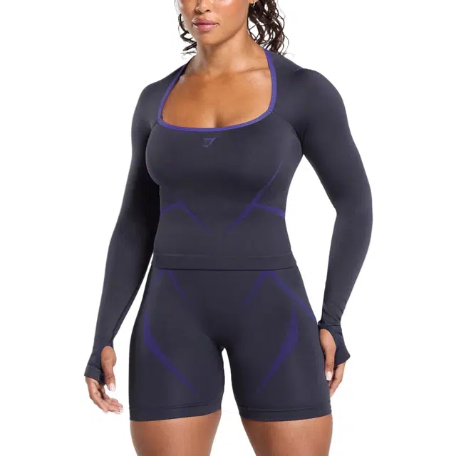 GYMSHARK Apex Lift Seamless Long Sleeve Crop Top T