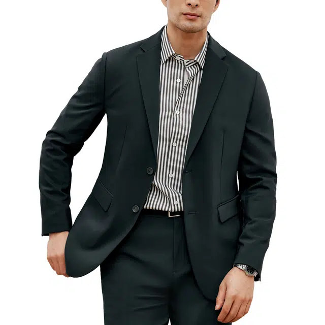 丹宁哲学 易打理斜纹凉感面料通勤休闲春夏季西装 男款