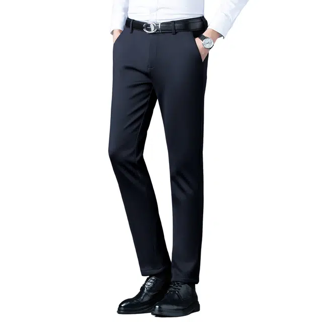 富铤 简约百搭日常通勤舒适柔软保暖中腰西装裤 男款