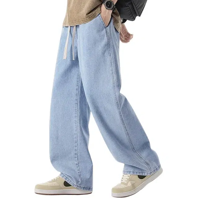 隐狼世家 直筒美式潮牌宽松休闲牛仔裤 男款