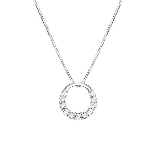 前方大荒野 闪烁花环闪亮耀眼温柔甜美精致小众简约设计时尚潮流百搭日常穿搭轻奢时髦 锆石 项链 女款