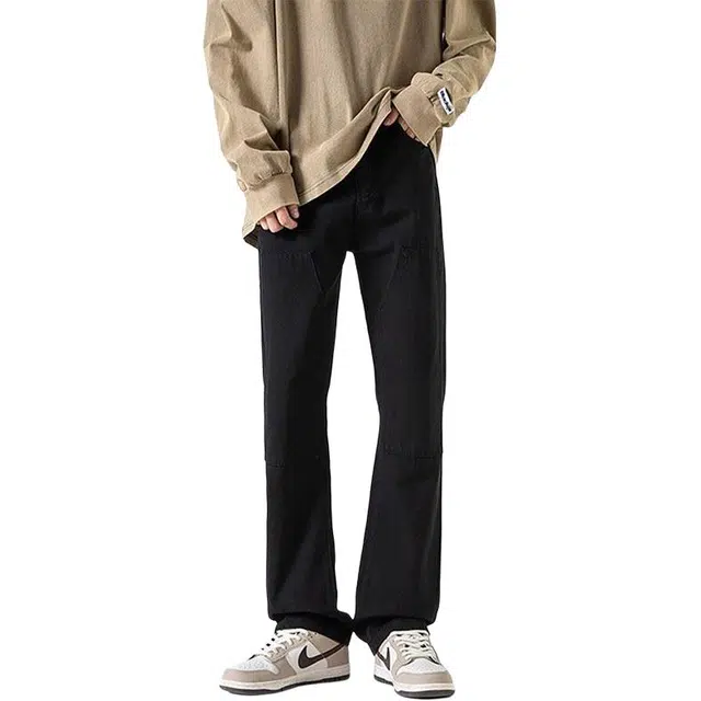 拾个壹先生 美式高街直筒休闲痞帅牛仔裤 男女同款