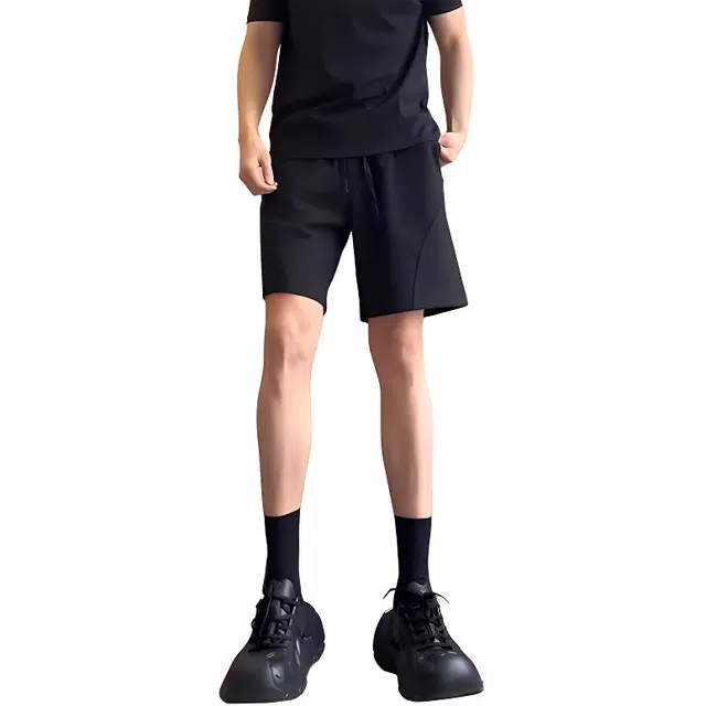 单爵 速干运动斜切直筒冰丝休闲短裤 男女同款