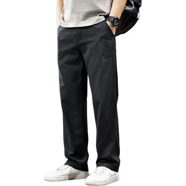 前进牛 户外徒步运动复古凉感宽松大码哈伦长裤子休闲裤 男款