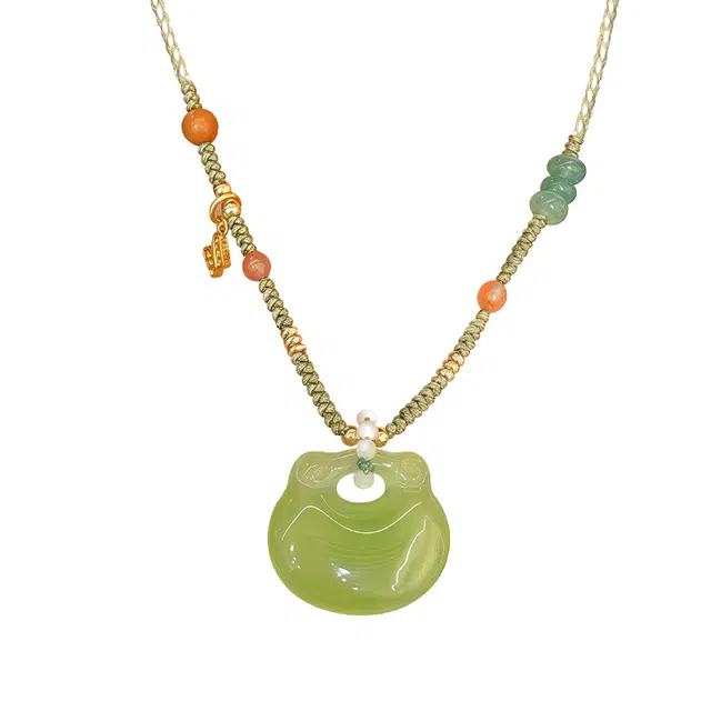 尚仟伊 【幸运福星】小胖福项饰 温润通透福气满满 吉祥如意温柔百搭高级感#好运上上签天然 玉髓 玉石项链 女款