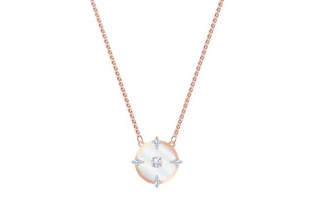 Swarovski North Compass Necklace Rose Gold