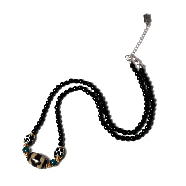 【招财进宝运气好】 玉临门 藏式复古九眼天珠配饰 平安喜乐  时尚百搭 旺桃花#好运 玛瑙 项链 男女同款情侣款