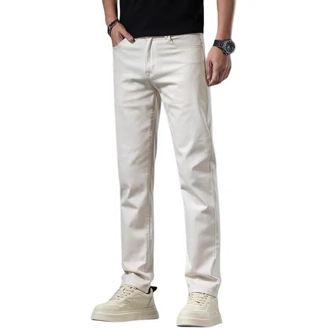 炳盛 高端纯棉宽松直筒外穿商务百搭长裤牛仔裤 男女同款