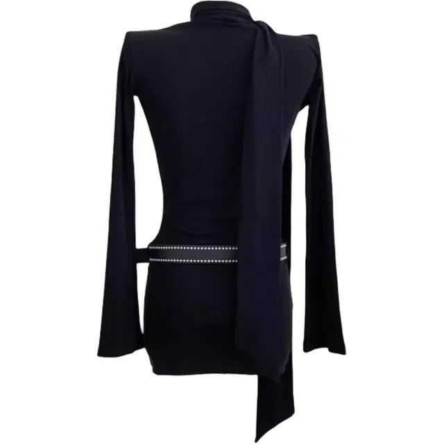 怪力萝莉 美式辣妹御姐风包臀裙长袖连衣裙 女款 黑色