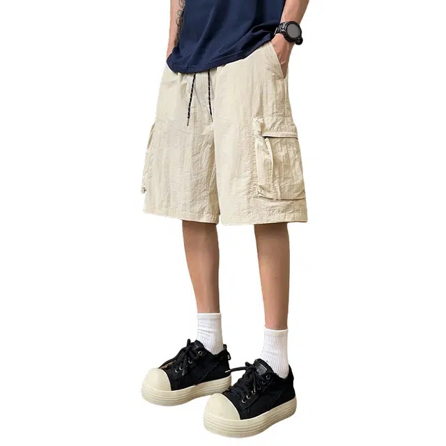 加荣 大口袋休闲青少年户外运动工装短裤 男女同款