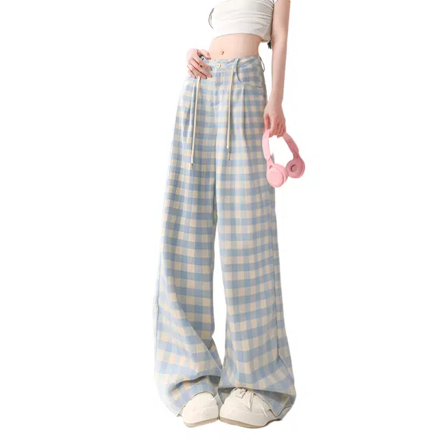 怪力萝莉 时尚舒适百搭休闲裤 女款 蓝色