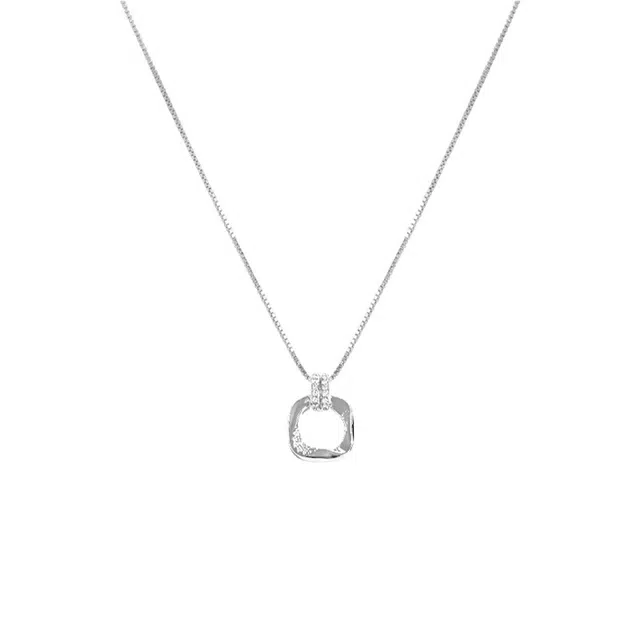 骊碧 巴黎几何镶钻轻奢简约高级感时尚实用高档轻奢有意义 合金 项链 女款