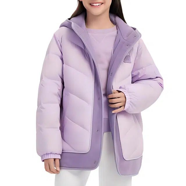 波司登羽绒服 舒适柔软纯色保暖 科技紫 中小童