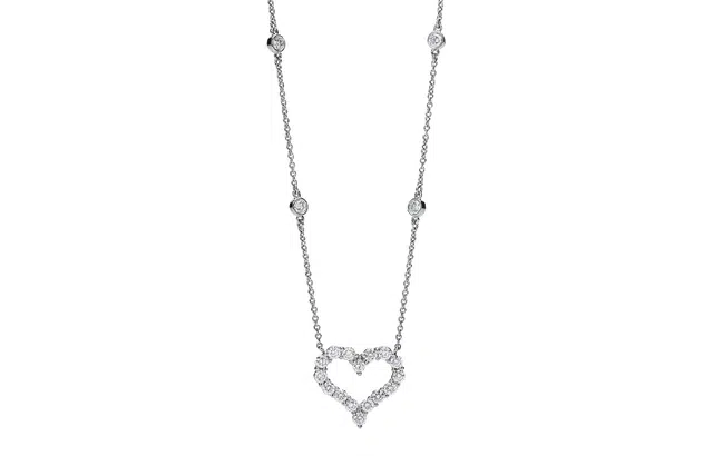 Tiffany & Co. Heart Diamond Platinum Necklace