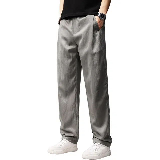 贵色 垂感潮牌设计纳米级凉感纤维透气百搭款长裤美式高端直筒休闲裤 男女同款